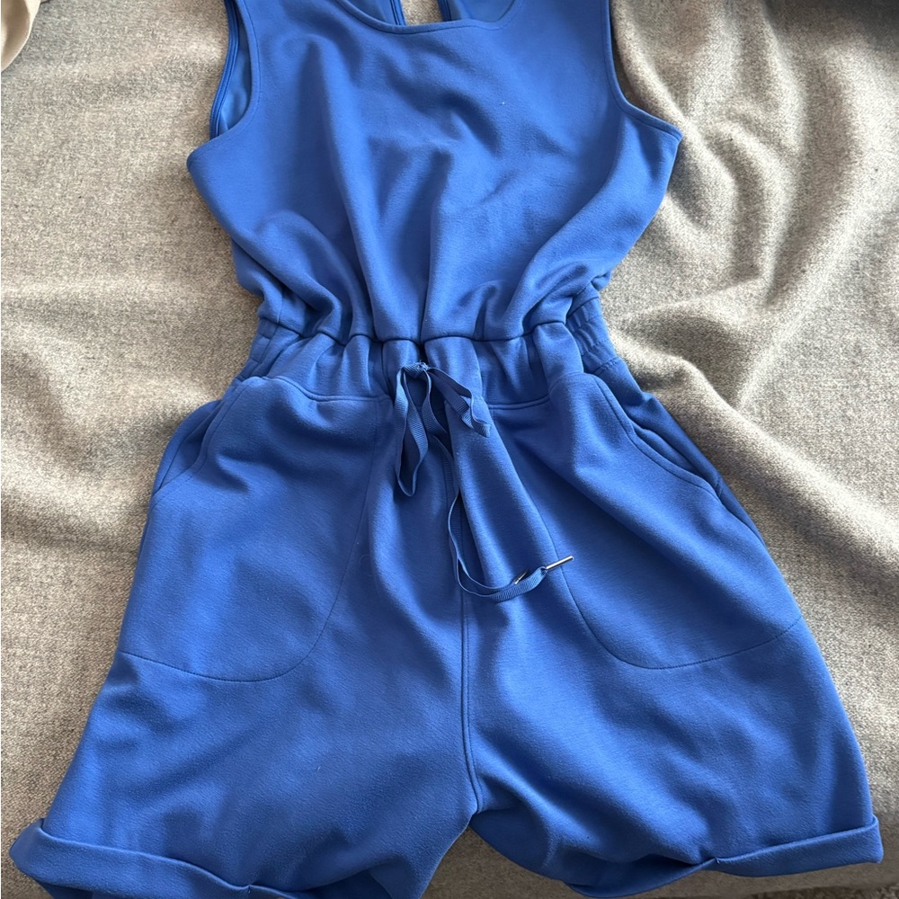 Blue Sleeveless Jumpsuit